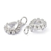 Brass Cubic Zirconia Charms ZIRC-C022-10P-2