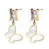 304 Stainless Steel Pave Clear Cubic Zirconia Stud Earrings NH7651-2-1