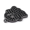 Rack Plating Brass Cubic Zirconia Pendants KK-D031-04B-01-3