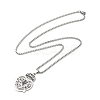 Non-Tarnish 201 Stainless Steel Box Chain Scottish Luckenbooth Thistle Heart Pendant Necklaces for Women LS-NJEW-U005-02P-2
