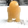 Natural Calcite Carved Robot Figurines PW-WGAEA8B-04-1