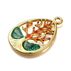 Ion Plating(IP) 304 Stainless Steel Enamel Pendants STAS-I313-03D-2