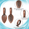 200Pcs Tibetan Style Alloy Glue-on Flat Pad Bails FIND-GO0002-98AB-5