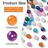 80Pcs 8 Colors Round Imitation Cat Eye Resin Beads RESI-YW0001-81-2