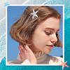 4Pcs 2 Colors Zinc Alloy Hair Barrettes PHAR-SP0001-24-5