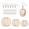 DIY Unfinished Wooden Pendant Earring Making Kits DIY-YS0001-17-1