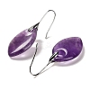 Natural & Synthetic Mixed Stone Horse Eye Dangle Earrings EJEW-I315-01P-3