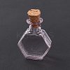 Hexagon Dollhouse Miniature Glass Cork Bottles Ornament AJEW-F058-01J-2