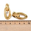 304 Stainless Steel Oval Dangle Stud Earrings EJEW-I319-01G-5