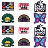 12Pcs 6 Styles Independence Day Silicone Focal Beads SIL-SZ0001-83-1