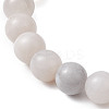 Round Natural Dendritic Agate Beaded Stretch Bracelets for Women BJEW-JB11045-02-4