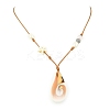 Shell Pendant Necklaces NJEW-TA00179-02-3