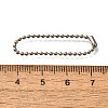 Brass Ball Chain Bracelets for Women Men BJEW-M059-01P-3