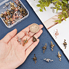 40Pcs 4 Colors Zinc Alloy Hair Braid Rings Beads PALLOY-PH0001-89-4