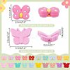 20Pcs 20 Styles Butterfly Food Grade Eco-Friendly Silicone Focal Beads SIL-PH0001-34-2