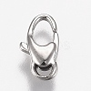 Tarnish Resistant Polished 316 Surgical Stainless Steel Lobster Claw Clasps STAS-Z013-05B-2