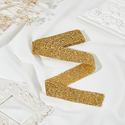 1 Yard Glitter Resin Hotfix Rhinestone(Hot Melt Adhesive On The Back) DIY-LP0002-37A-1