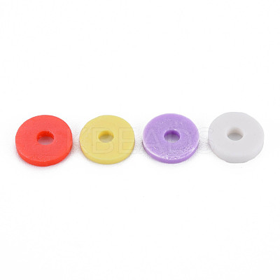 Handmade Polymer Clay Beads Strands CLAY-R089-8mm-T022-1