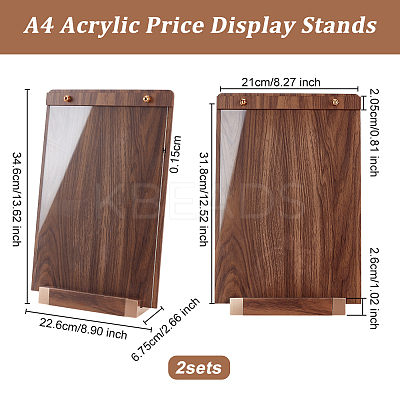 A4 Acrylic Price Display Stands ODIS-WH0086-718-1