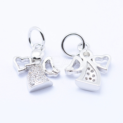 Brass Micro Pave Cubic Zirconia Charms LS-KK-P133-03P-NR-1