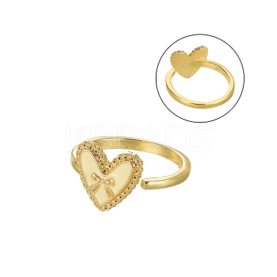 304 Stainless Steel Enamel Adjustable Finger Rings for Women RJEW-B131-02A-1
