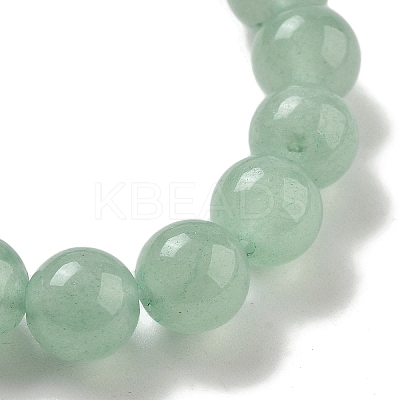 Round & Cat Head Natural Green Aventurine Beaded Stretch Bracelets for Women BJEW-K251-03B-1