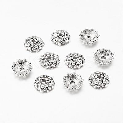 Tibetan Style Alloy Bead Caps X-LF1650Y-1