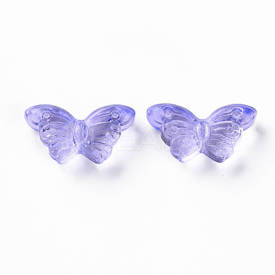 Transparent Spray Painted Glass Beads GLAA-S190-018A-06-1