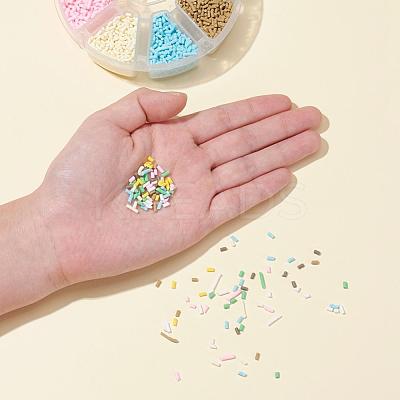 8000Pcs 8 Colors Handmade Polymer Clay Sprinkle Beads CLAY-YW0001-13B-1