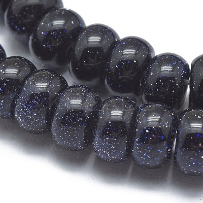Synthetic Blue Goldstone Beads Strands G-G793-19A-02-1