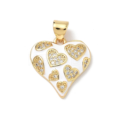 Brass Micro Pave Cubic Zirconia Pendants KK-P330-08A-G02-1