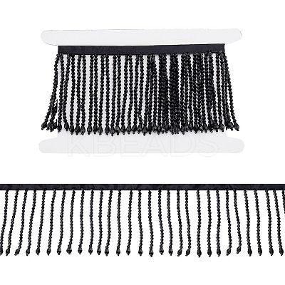 AHADEMAKER 1 Yard Glass Beaded Tassel Ribbon OCOR-GA0001-50B-1
