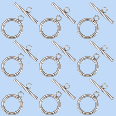 50Pcs 304 Stainless Steel Toggle Clasps STAS-BBC0007-49-1