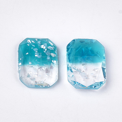 Two Tone Resin Cabochons X-CRES-T014-06I-1