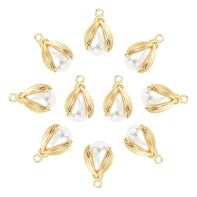 10Pcs ABS Plastic Imitation Pearl Pendants FIND-YW0008-30-1