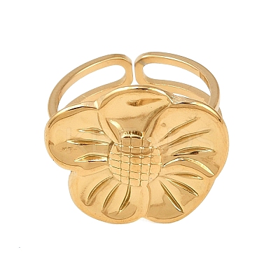 304 Stainless Steel Open Cuff Ring X-PW-WG89244-02-1
