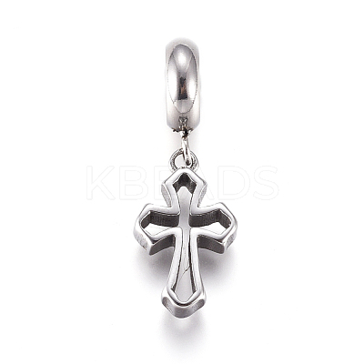 304 Stainless Steel European Dangle Charms OPDL-G010-03AS-1