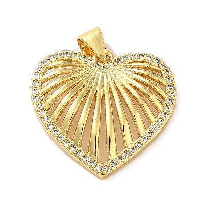 Mother's Day Brass Micro Pave Clear Cubic Zirconia Pendants FIND-Z041-20A-1