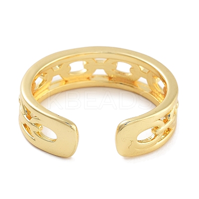 Rack Plating Brass Open Cuff Rings RJEW-Z059-08G-1
