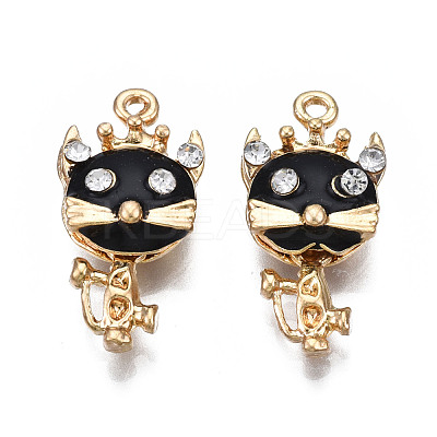 Rack Plating Alloy Enamel Pendants ENAM-T011-143A-1