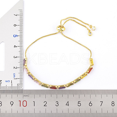 Brass Micro Pave Cubic Zirconia Slider Bracelets FS-WG49F5F-01-1