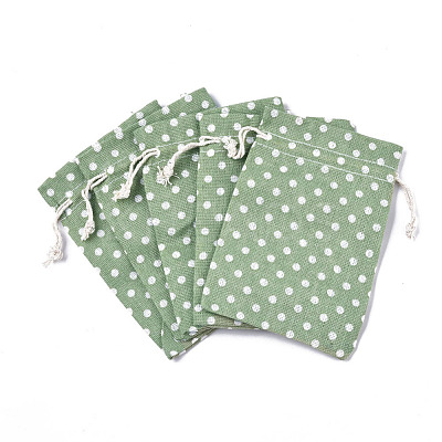 Polycotton(Polyester Cotton) Packing Pouches Drawstring Bags ABAG-T007-01F-1