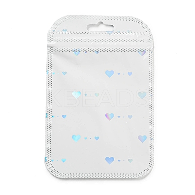 Rectangle Glitter Holographic Plastic Yin-yang Zip Top Gift Bags OPP-E004-01A-B02-1