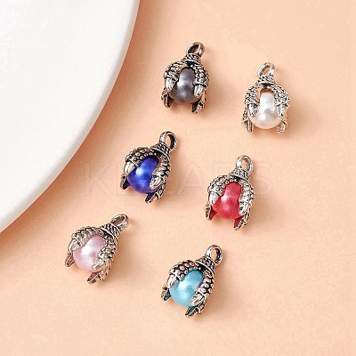 6 Bags 6 Colors Tibetan Style Alloy Charms FIND-YW0004-13-1