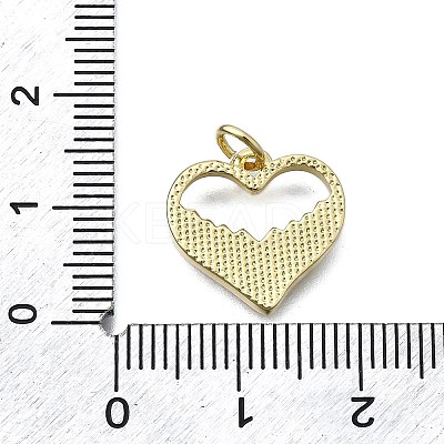 Heart Shape Brass Pendants KK-V010-33G-1