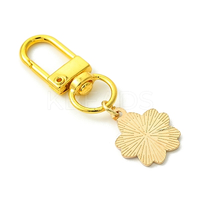 10Pcs 10 Colors Flower Alloy Enamel Pendant Decorations HJEW-JM02753-1