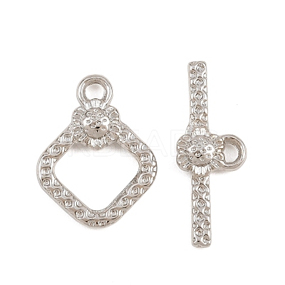 Brass Toggle Clasps KK-G548-34D-P-1