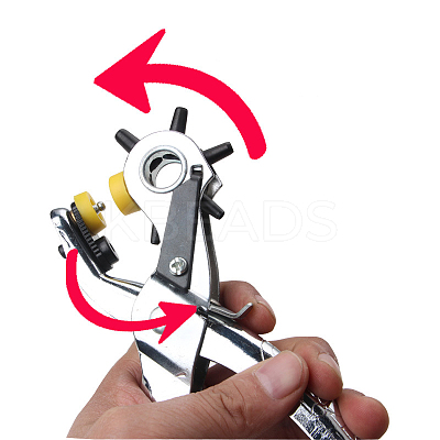 Staninless Steel 3-In-1 Grommet Eyelet Pliers Tool TOOL-PW0001-195P-1
