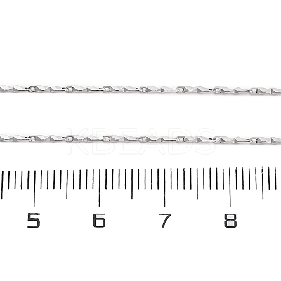 Brass Textured Bar Link Chain Necklaces NJEW-D302-65P-1