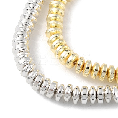 2 Strands 2 Colors Electroplated Non-magnetic Synthetic Hematite Beads Strands G-YW0001-36-1